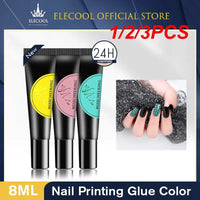 1/2/3PCS Bottle 12 Colors 8ml Stamping Gel Polish Black White Gold Silver Nail Stamping Gel Printing Polish Soak Off Gel Varnish Tempting Swagg-By SoFlo