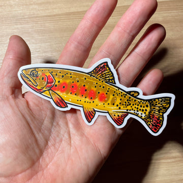 Utah Cutthroat Trout fly fishing sticker slap