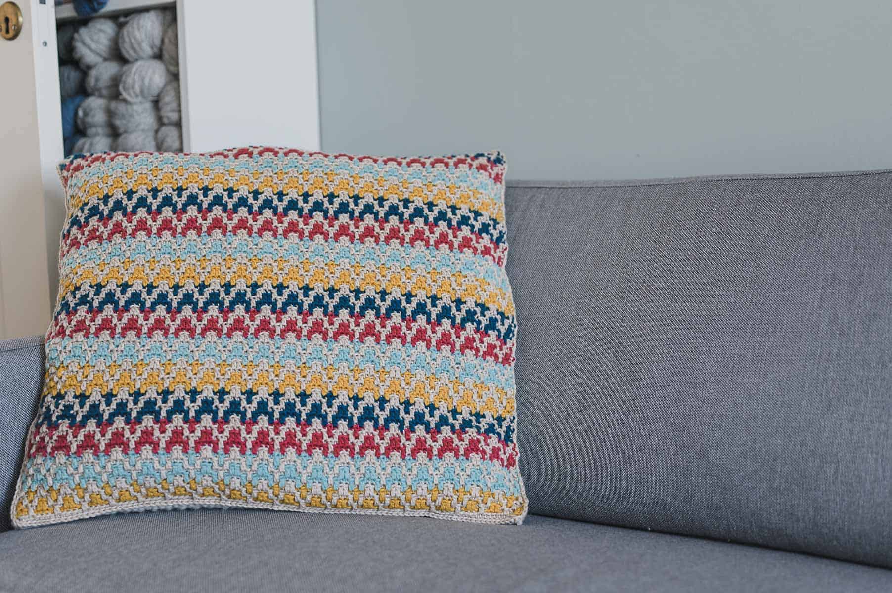 Mosaic Crochet Pillow - Crochet Pattern – Joy of Motion Crochet