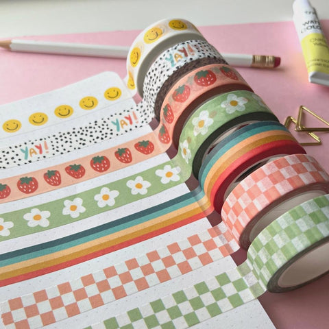 colourful washi tapes 