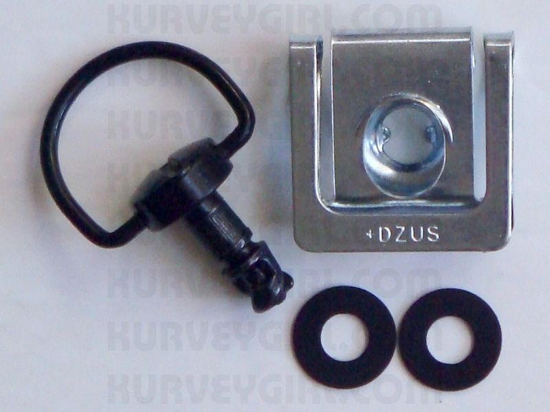 Dzus Panex D8 - Single Bolt Kit - Black - Clip On - 12mm Working Length