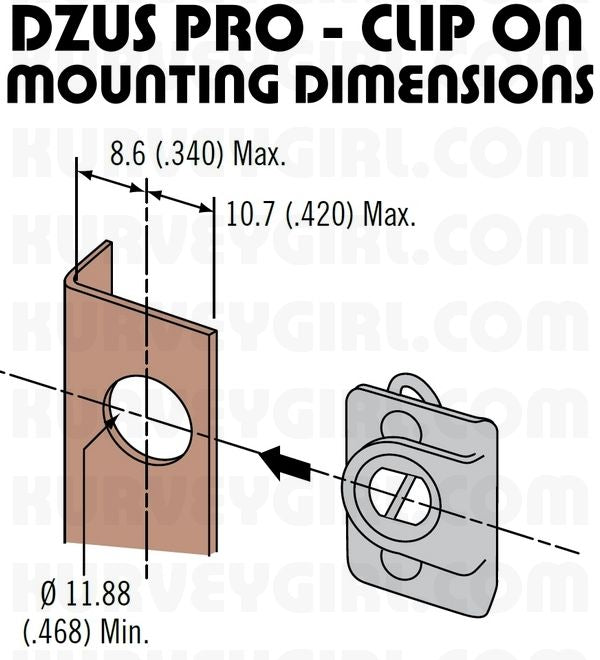 Dzus Pro - Clip-On S-Spring - Install Diagram 2