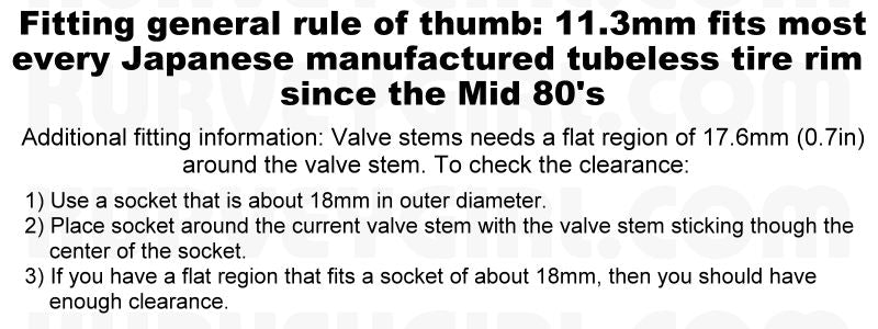 Valve Stem Fitting Guide - Rule of Thumb