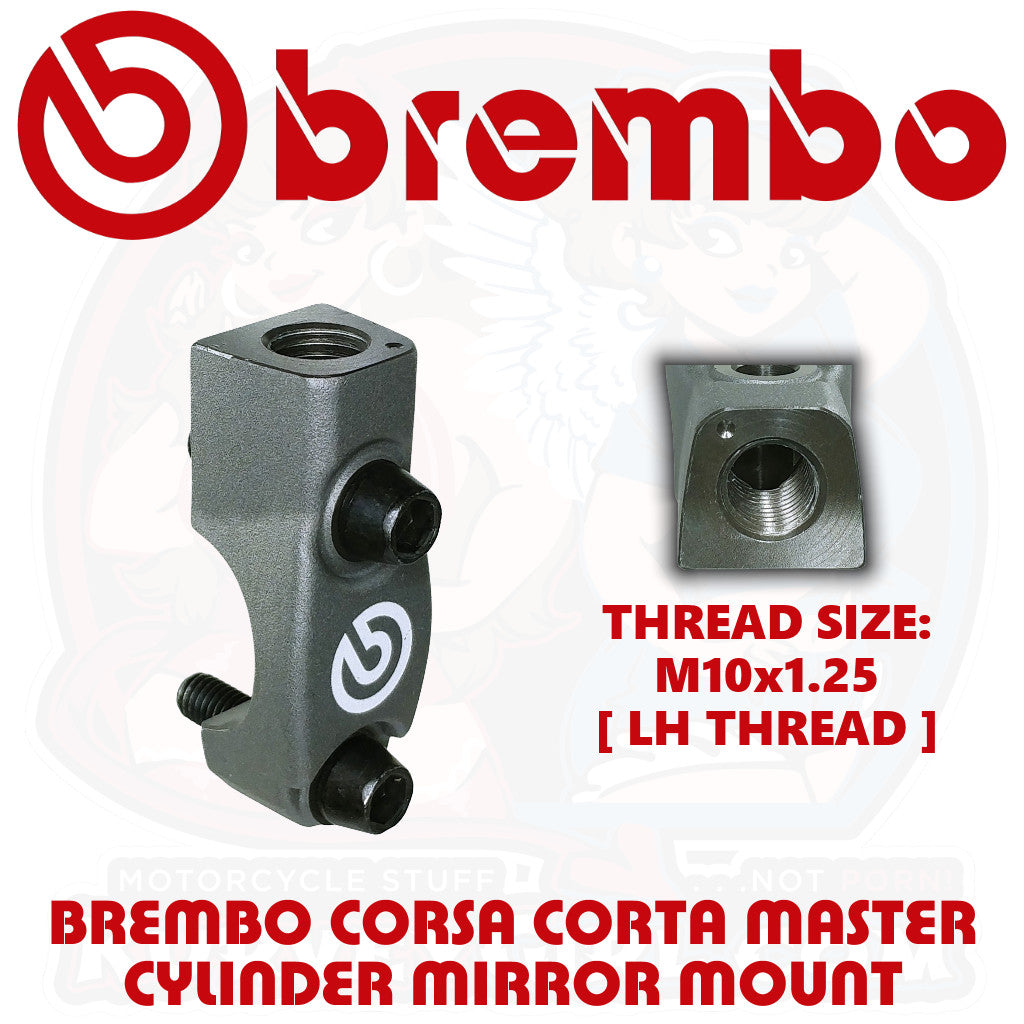 Brembo Master Cylinder Clamp - RCS Corsa Corta -
Left Hand Thread Clamp - 110.C740.90 - M10x1.25 Mirror
Fitting - White