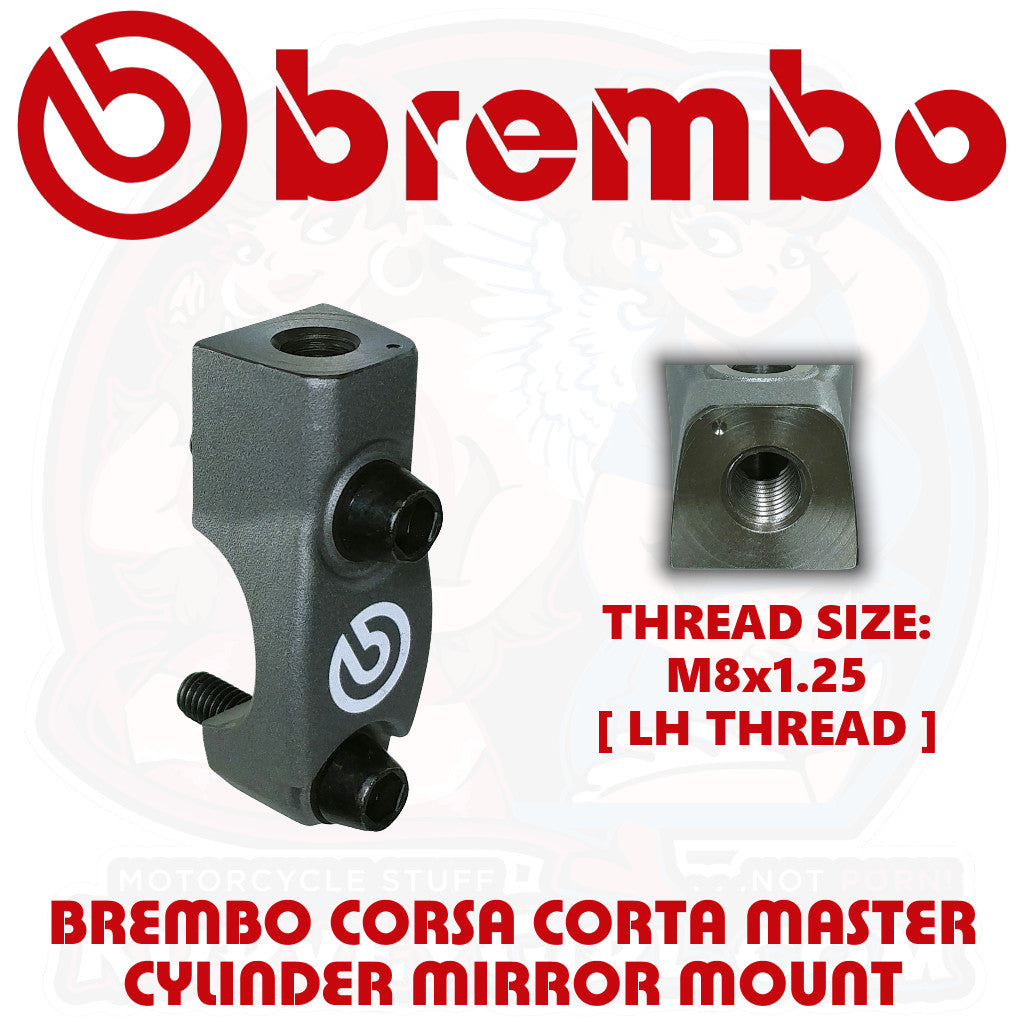 Brembo Master Cylinder Clamp - RCS Corsa Corta -
Left Hand Thread Clamp - 110.C740.81 - M8x1.25 Mirror
Fitting - White