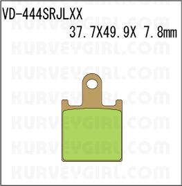 Pad Shape - VD444 SRJL-XX - Brake Pad
