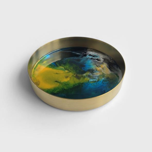 Fluid Art Brass Tray - Round | Rcube design - Wake Concept Store  