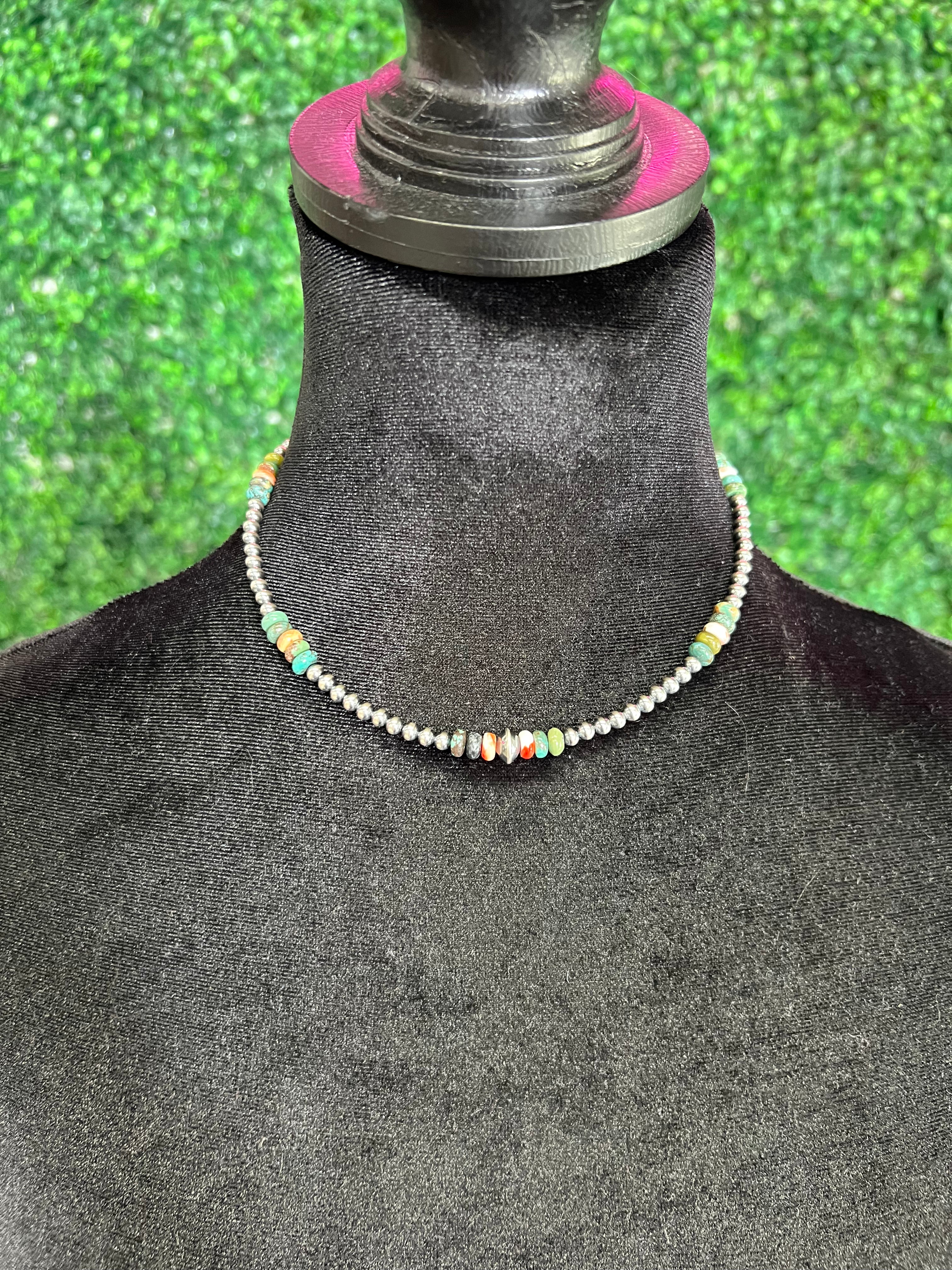 Authentic 4 mm Navajo Pearl Choker With Multiple Colors