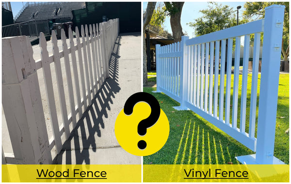 vinyl vs wood fence, vinyl fence, wood fence, event fencing, pvc fence