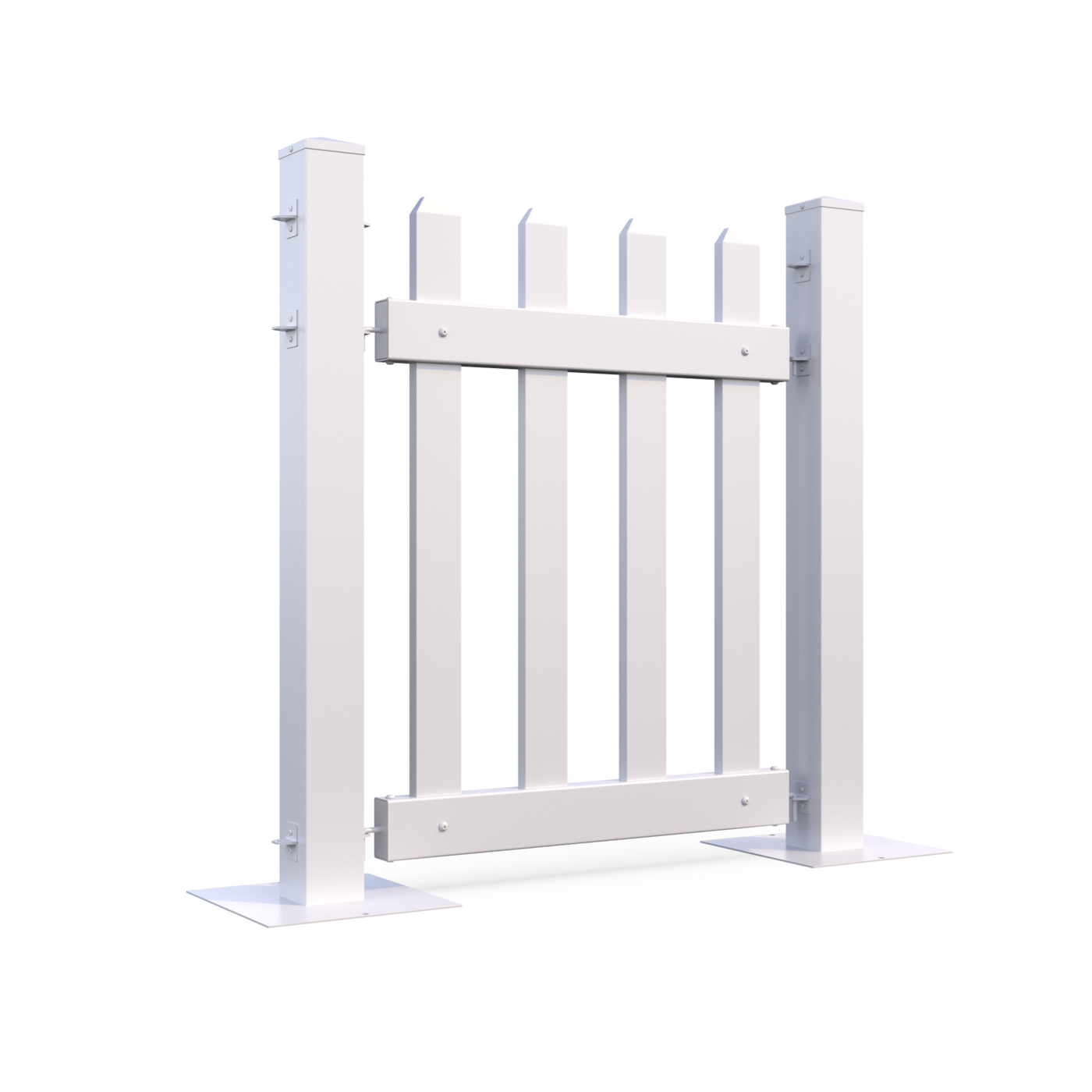 3ft Mod-Picket Event Fence Panel With Fence Post