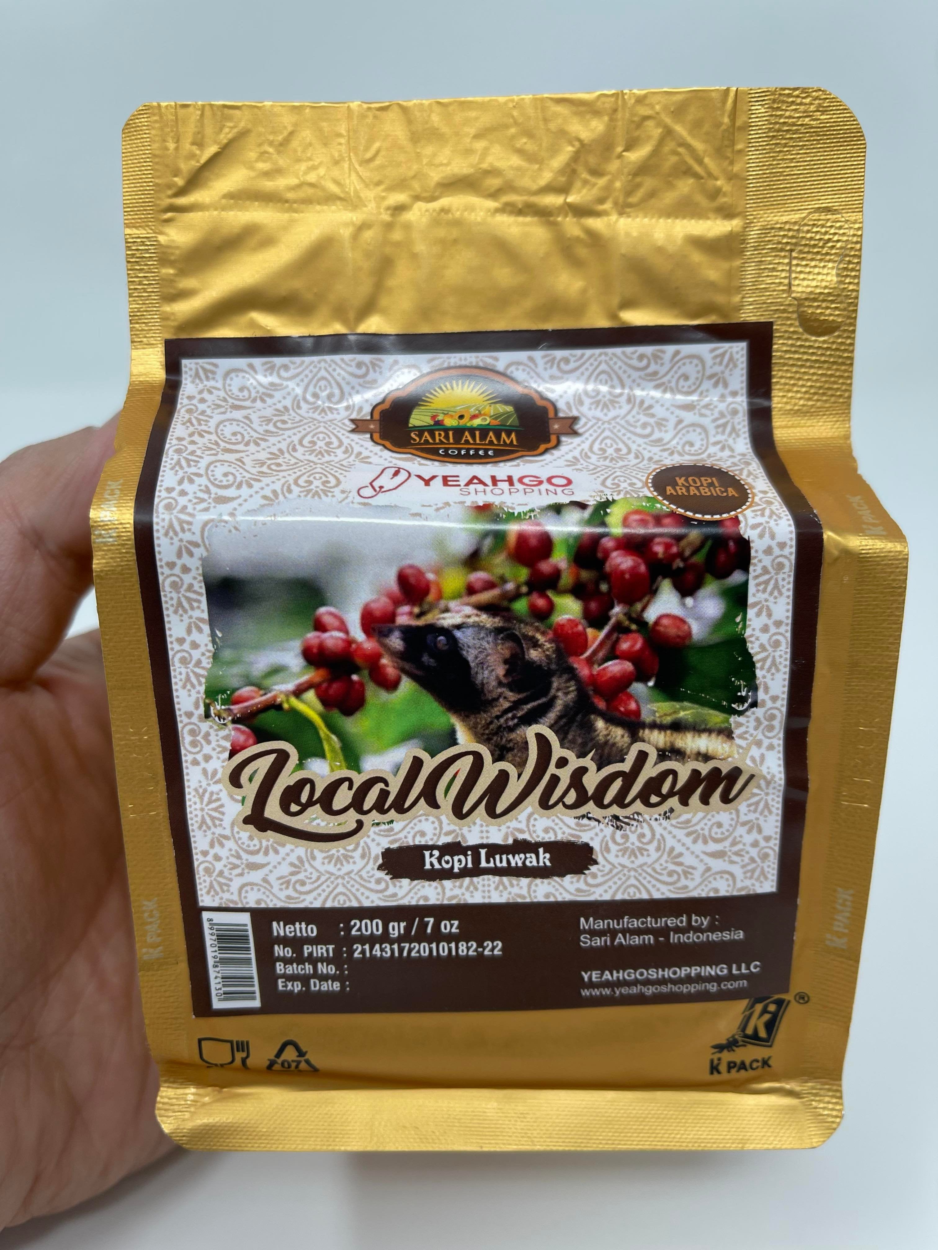 PREMIUM GROUND POWDER KOPI LUWAK ARABICA COFFEE FROM INDONESIA - 200 G ...