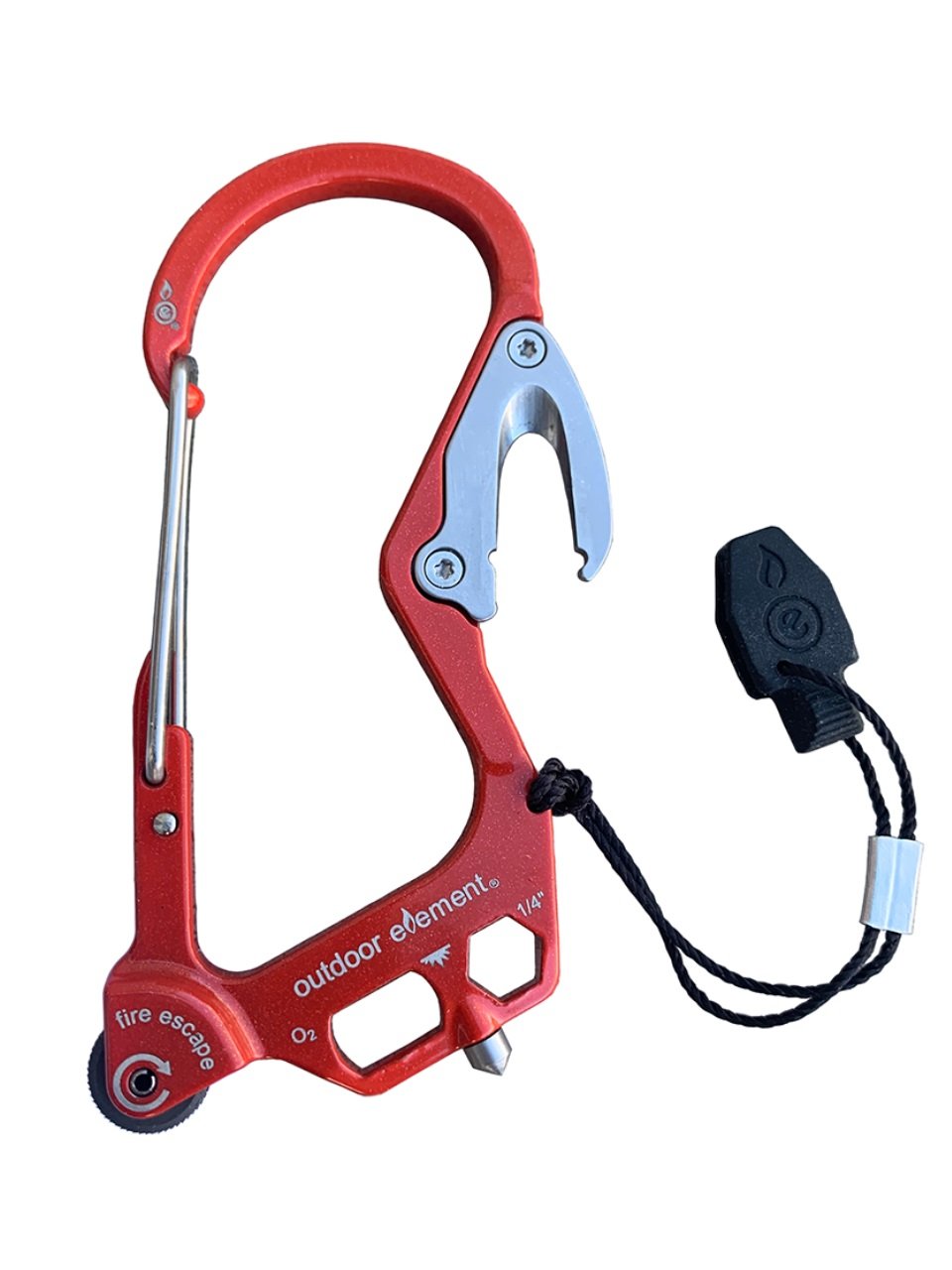Fire Escape Survival Carabiner (Red) - Expedition Superstore