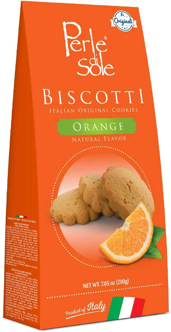 The Original Perle di Sole Orange Drops Made with Essential Oils of Oranges from Sorrento (7.05 oz | 200 g) Pack of 2 - Italian Candy Individually
