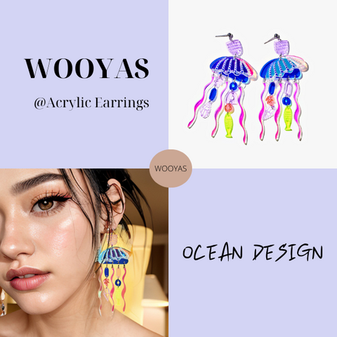 Wooyas acrylic earrings