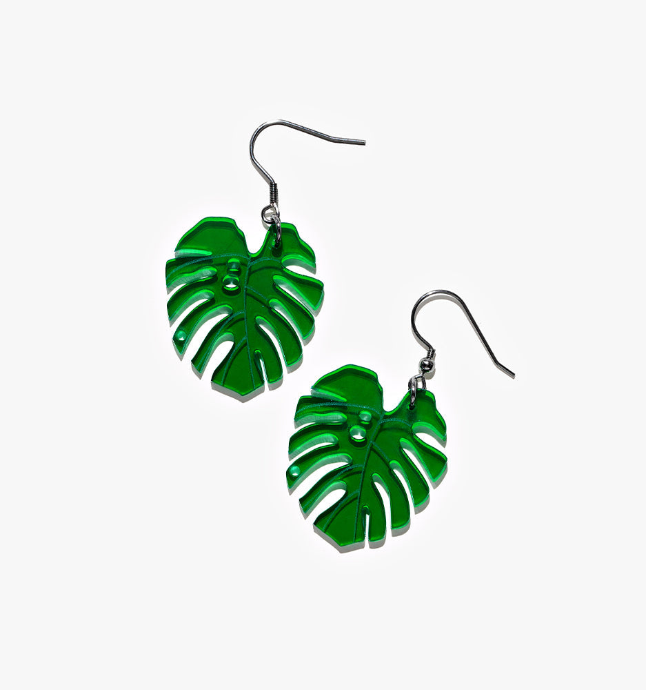 Minimalist Leaves Earrings|acrylic earrings|green|women's gift|Handmade ...