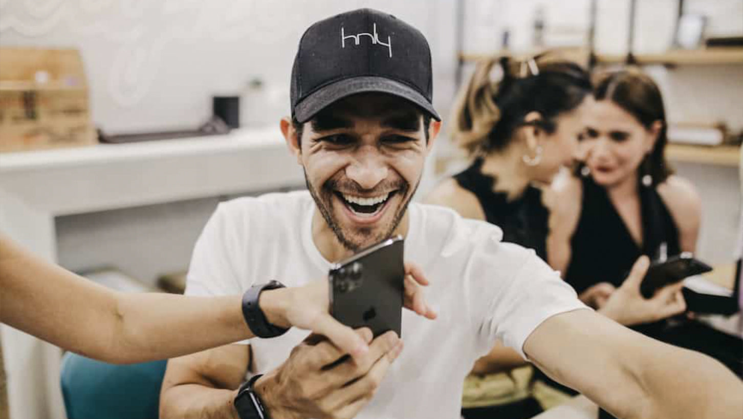 Wil Dasovich trying out the iPhone 11