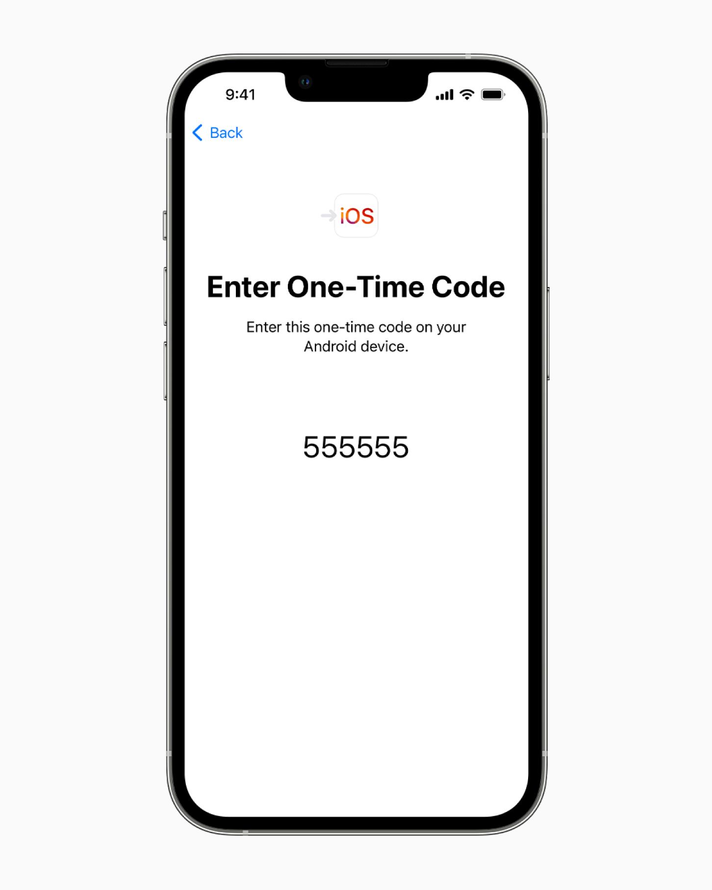 iphone enter one-time code