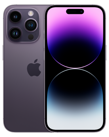 Deep Purple iPhone 14 Pro front and back