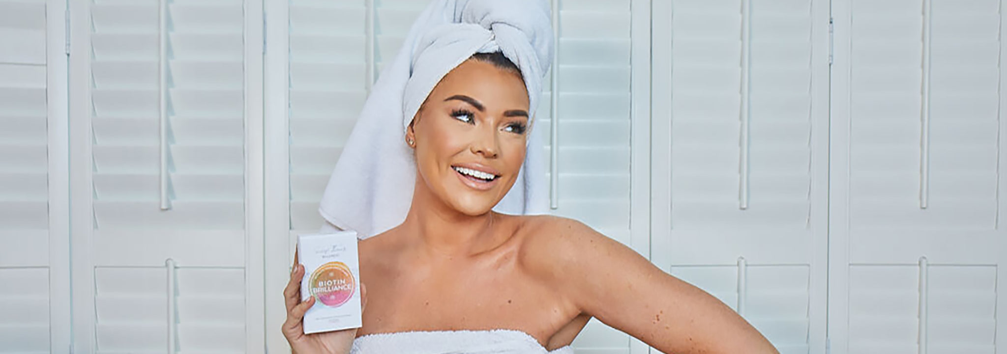 Jessica Wright happy after just using Biotin Brilliance supplements