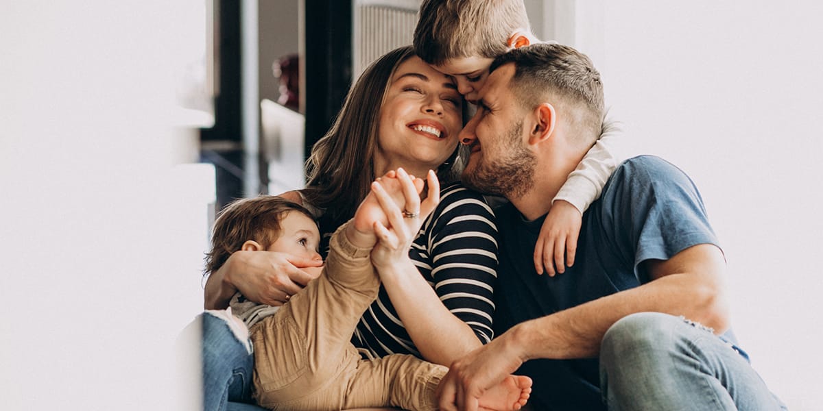 Family spending quality time together during COVID-19 pandemic lockdown