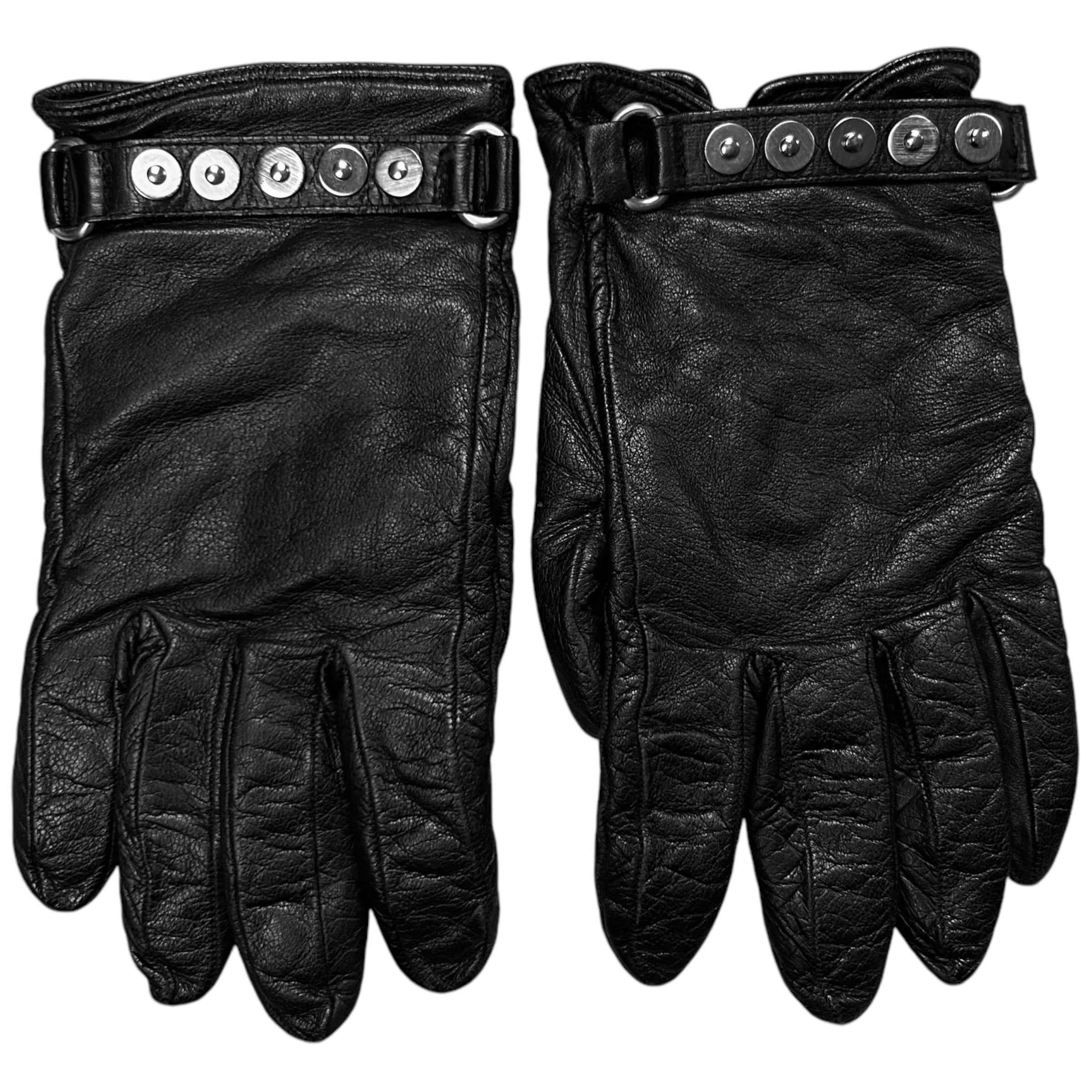 image of Jil Sander Studded Lamb Skin Leather Gloves