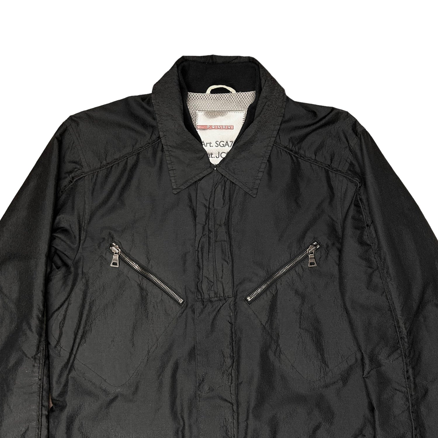 Prada Belted Metal Field Jacket – Vertical Rags