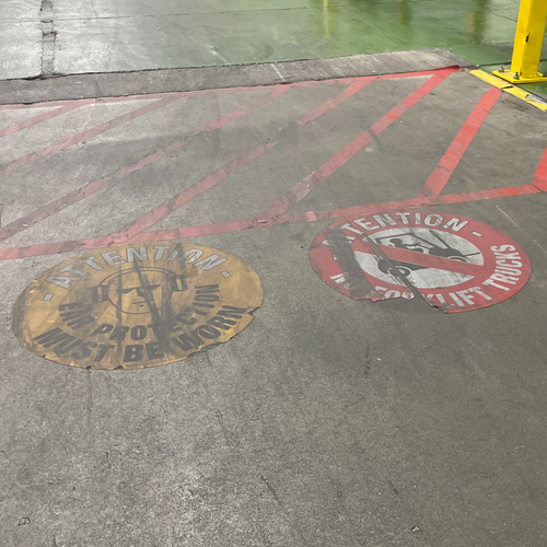Old Safety Floor Markings