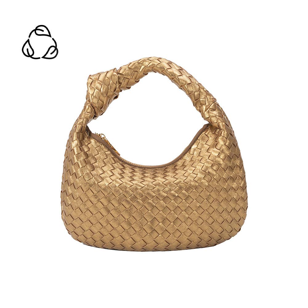 Drew Small Metallic Bronze Recycled Vegan Top Handle Bag