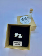 Load image into Gallery viewer, Double the love heart silver ring
