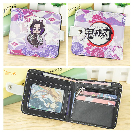 Leather Anime Wallets Laser Engraved