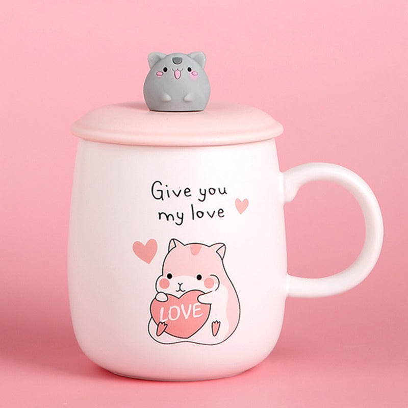 Cute Love Heart Bubble Tea Travel Mug by peppermintpopuk