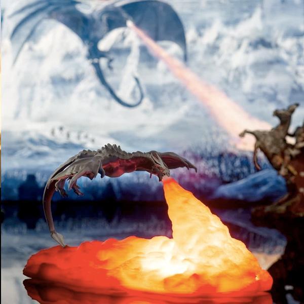3D Dragon Breathing Fire Lamp (Various Designs)-Lighting-Ice Dragon-GeekyGet