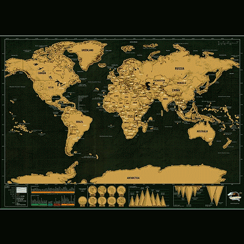 Scratch F World Map 2 Sizes GeekyGet