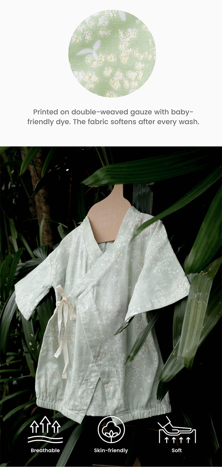 Gentle Garden Baby Kimono