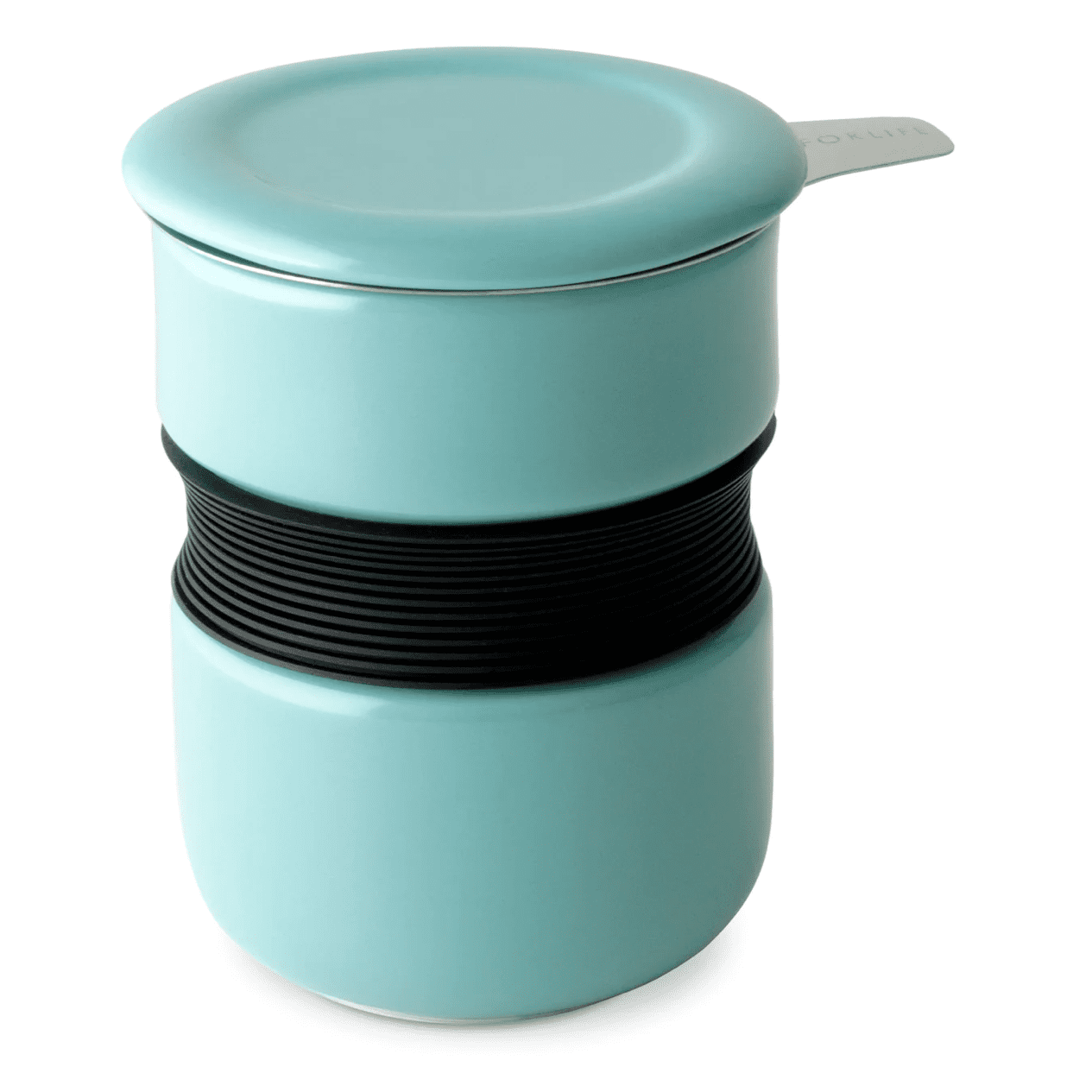 FORLIFE Design Curve Asian Style Tea Cup with Infuser & Lid 12 oz. - Jaunts Boutique 