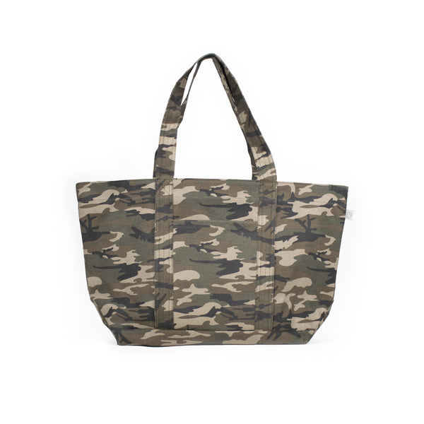 Large Zipper Tote: Green Camouflage – Quilted Koala