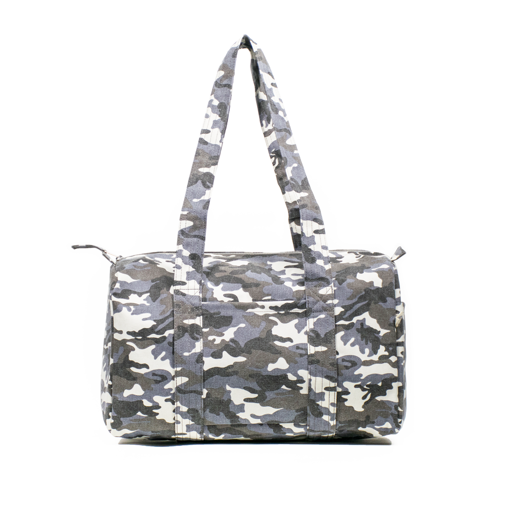 Small Duffel: Grey Camouflage – Quilted Koala