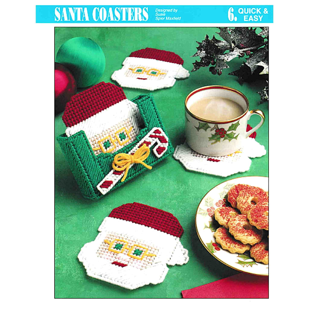 Christmas Coasters - plastic canvas patterns 10 Festive Holiday Coaster  Sets NEW