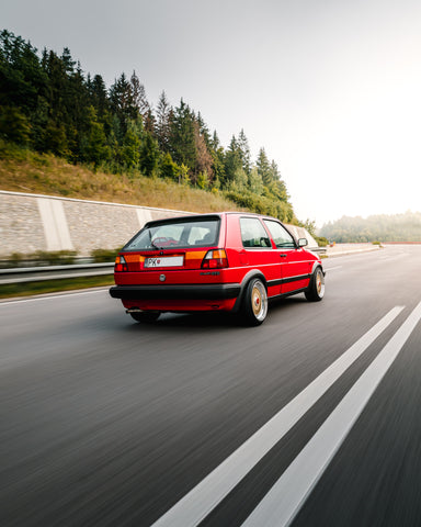 old volkswagen rolling shot