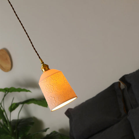 Best new AZZURRA Ceramic Copper Pendant Light P5360