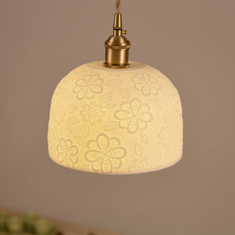 Best new AZZURRA Ceramic Copper Pendant Light P5360