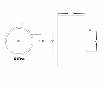 Porter Round Wall Light - Urban Lighting