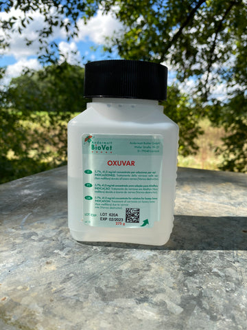 oxuvar spray or trickle winter varroa treatment
