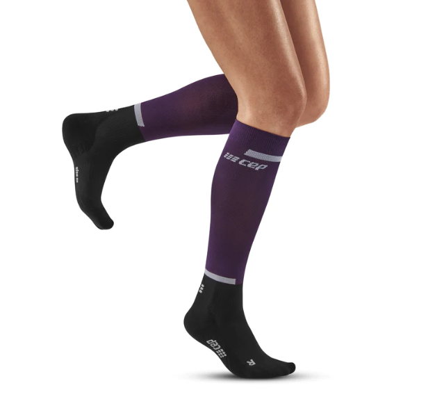 Run Forever Sports Calf Compression Sleeves (Pair) 20-30 MMHG Purple Size  Medium 