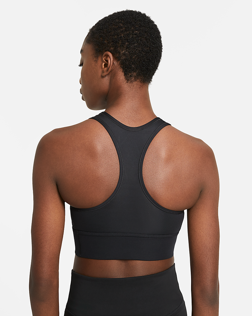 Nike Sports bra DRI-FIT SWOOSH with mesh in blue gray