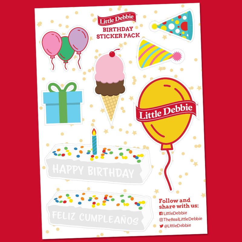 Little Debbie® Birthday Sticker Sheet