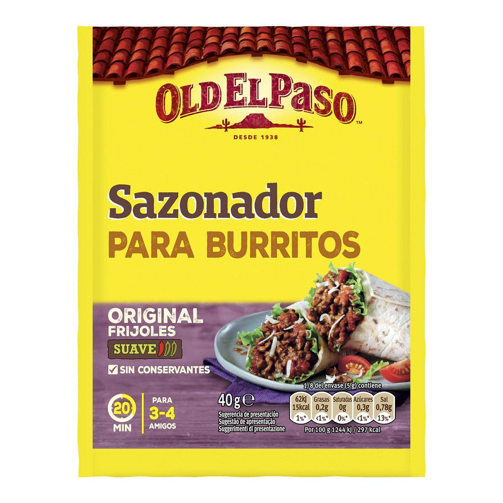 Assaisonnement old el paso burritos 40 g. Achetez tous vos produits Electromenagers et pas que au Sénégal. Livraison en 24H à Dakar sous conditions.