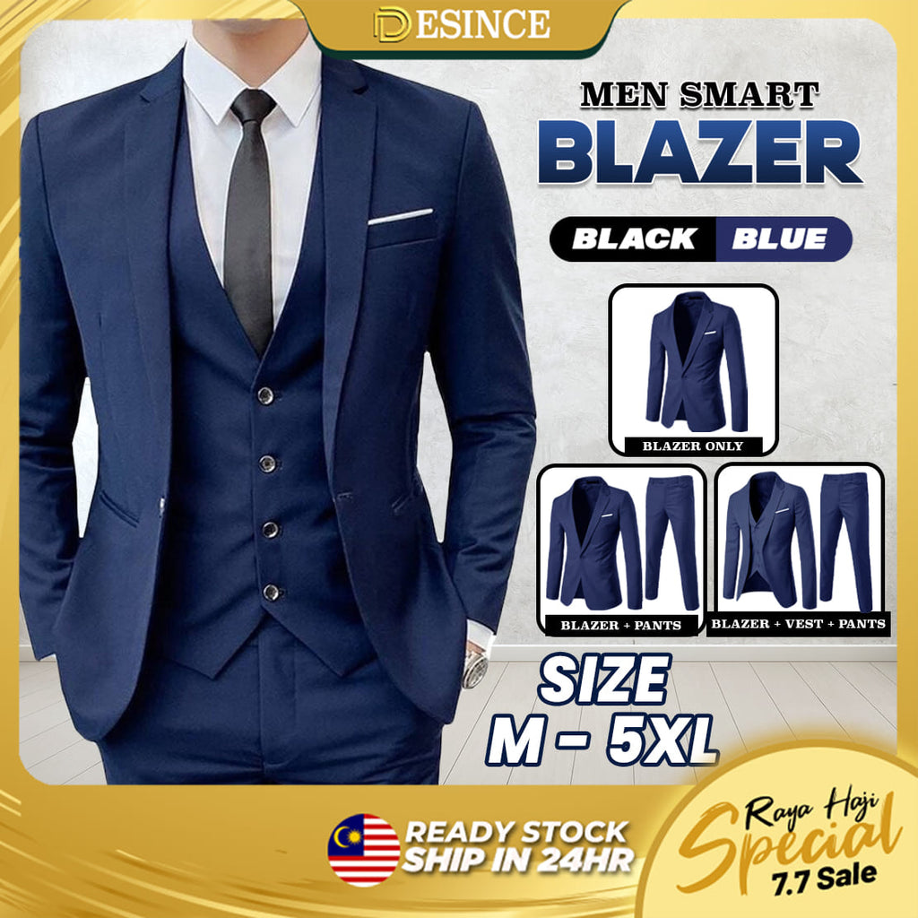 🇲🇾 DESINCE Men Blazer Set Formal Trousers Business Outerwear ...