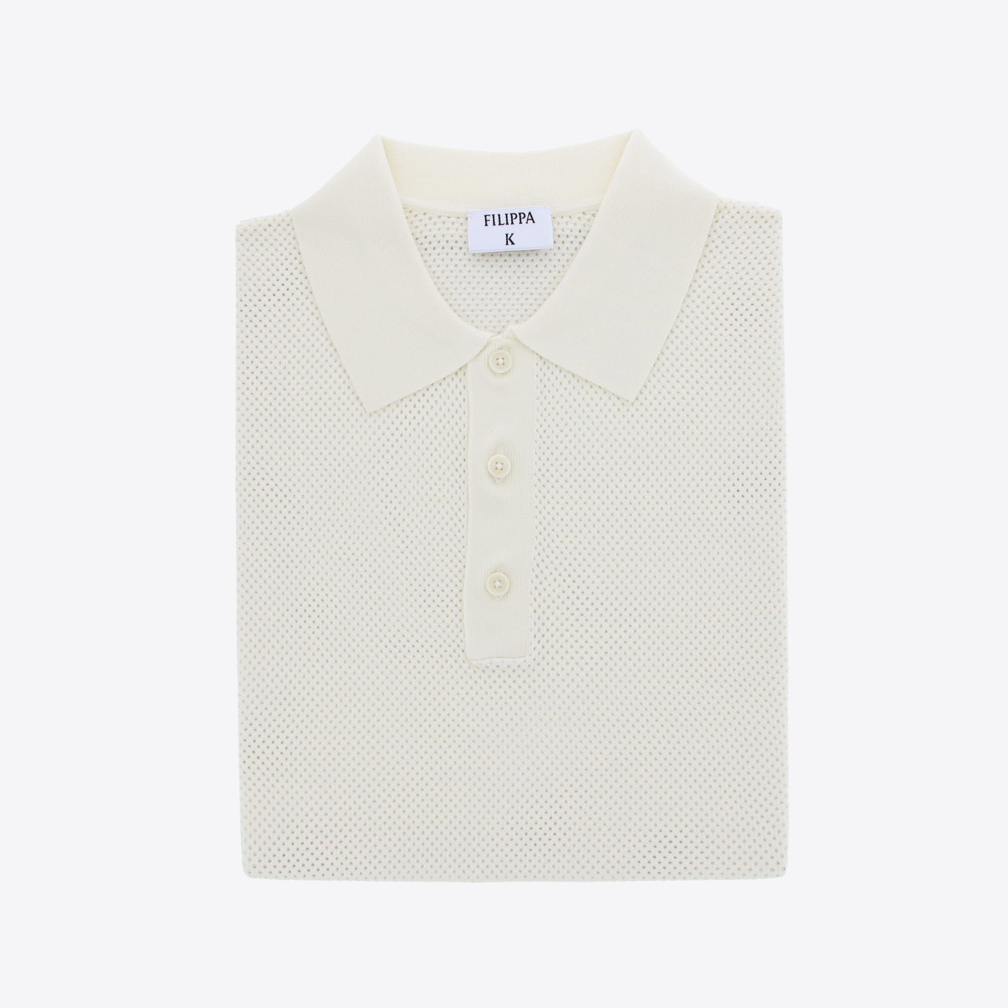 Filippa K Pull Polo Ecru Km