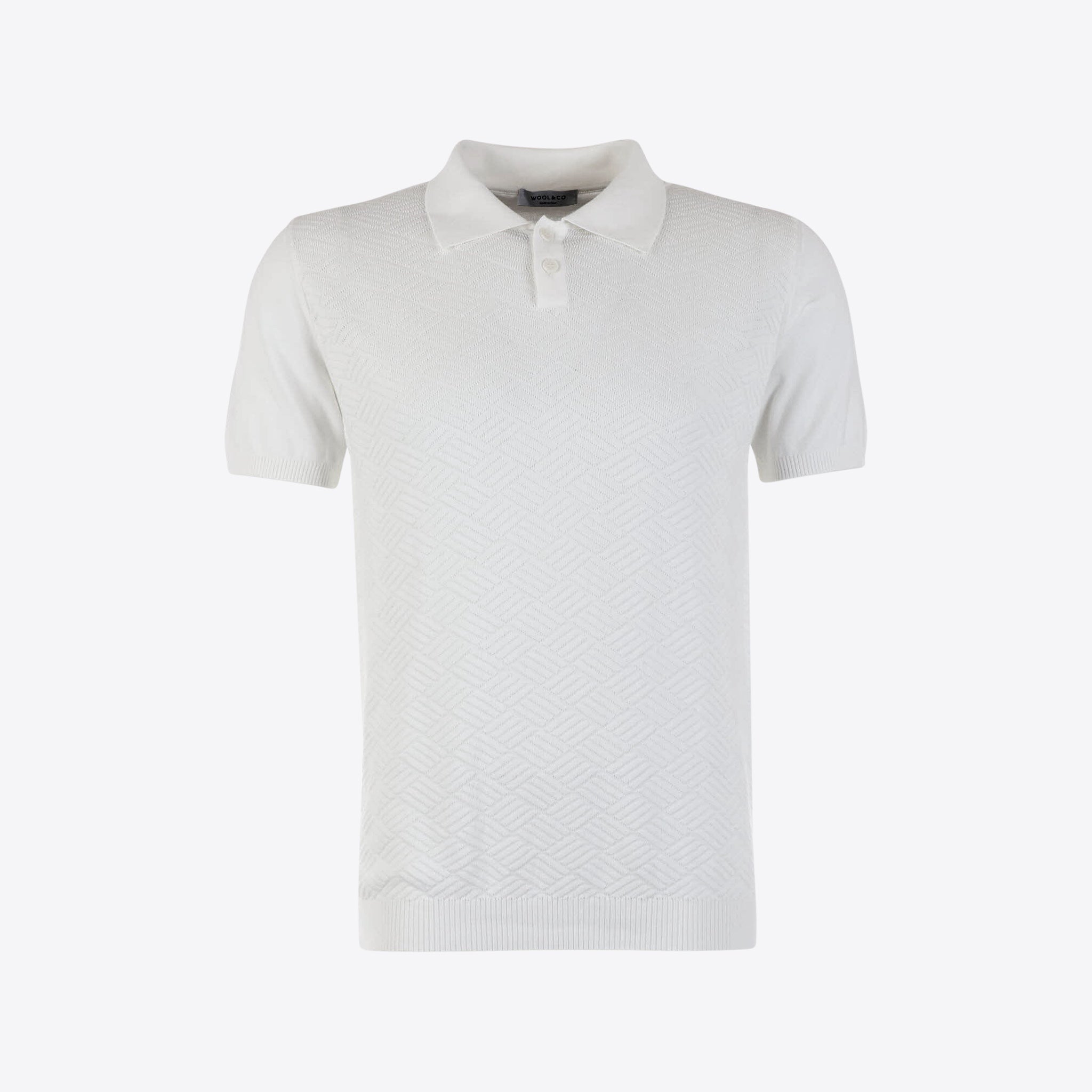 Wool & Co Pull Polo Wit